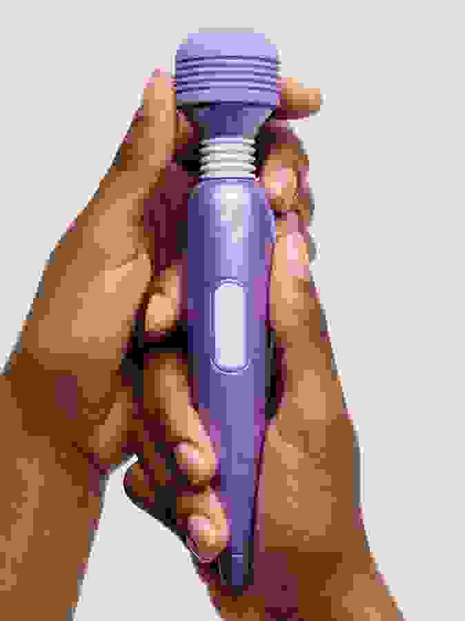 Lovehoney Deluxe Rechargeable Mini Massage Wand Vibrator, Purple, hi-res